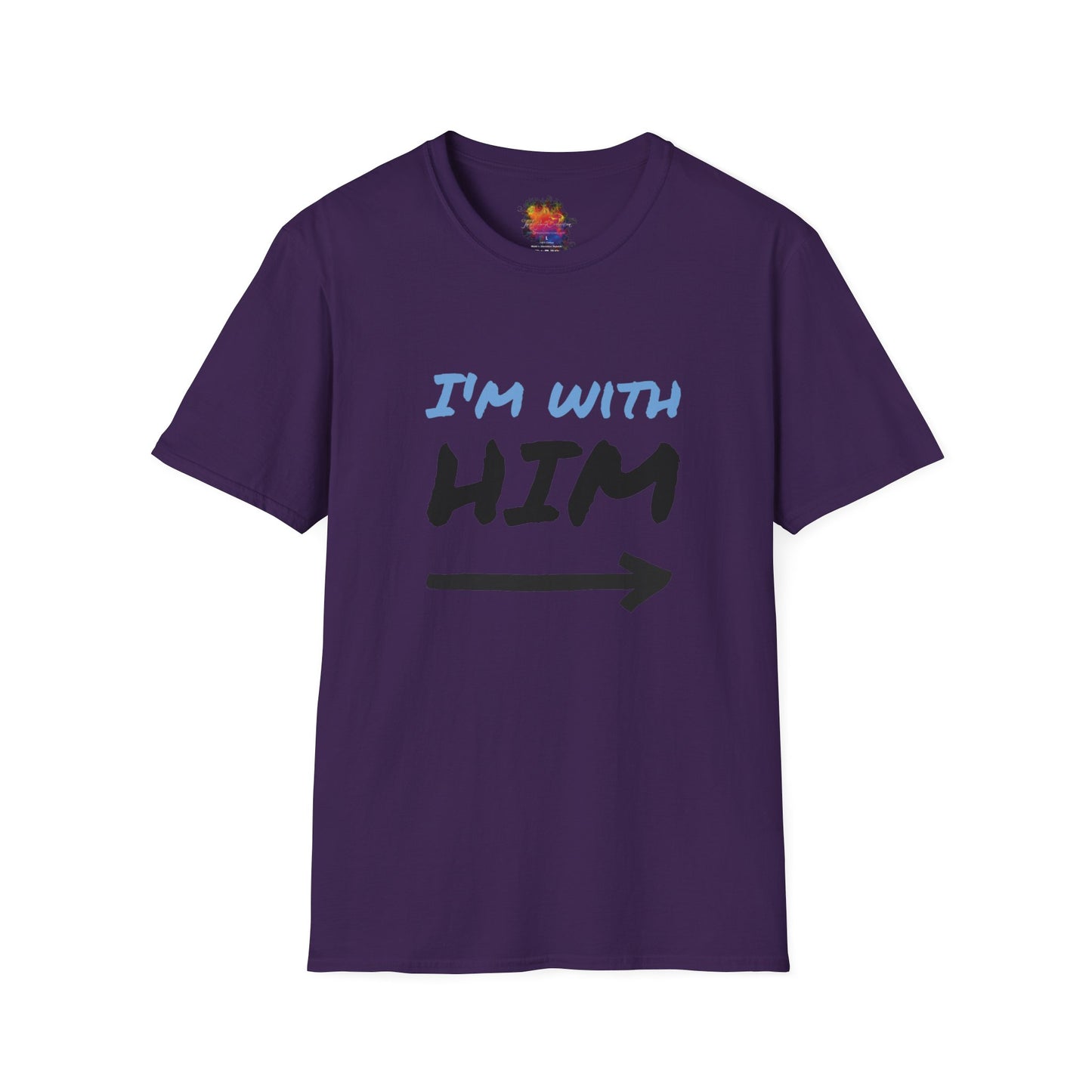 I'm With Him Unisex Softstyle T-Shirt