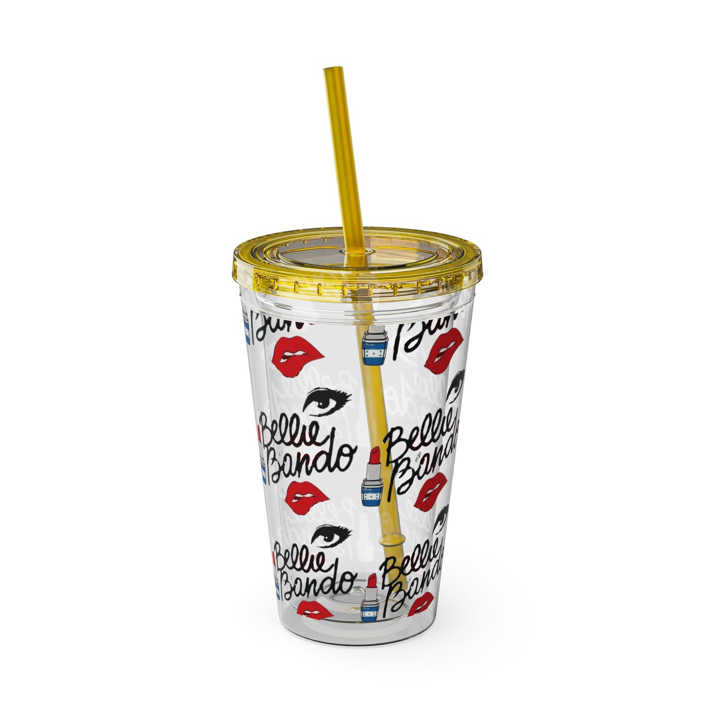 BELLIE BANDO Sunsplash Tumbler with Straw, 16oz