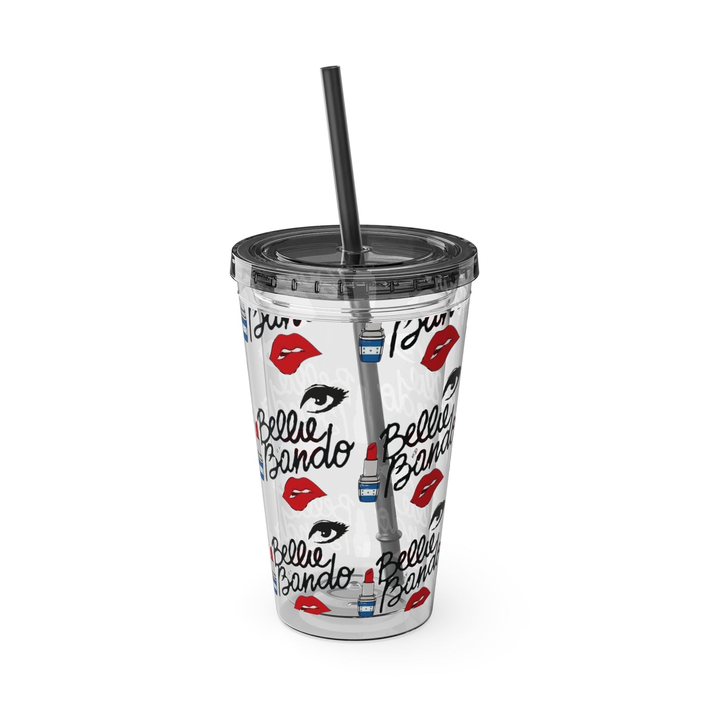 BELLIE BANDO Sunsplash Tumbler with Straw, 16oz