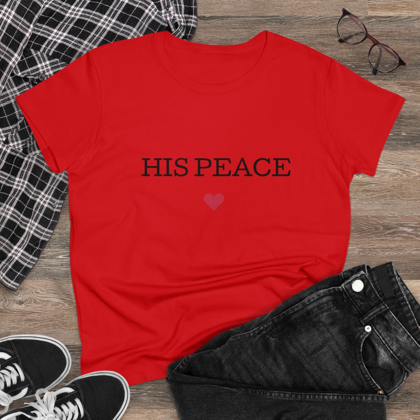 HIS PEACE Women's Midweight Cotton Tee