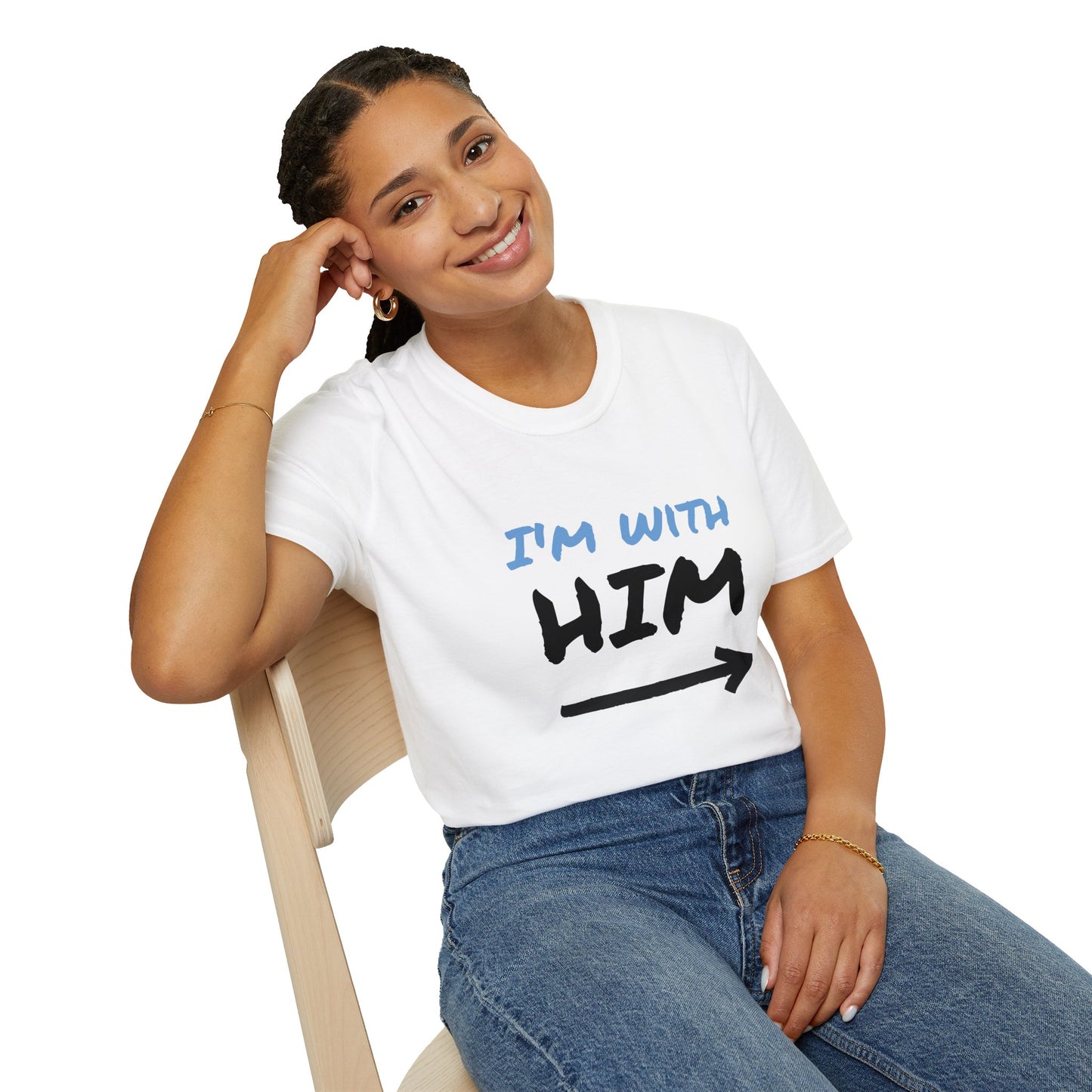 I'm With Him Unisex Softstyle T-Shirt