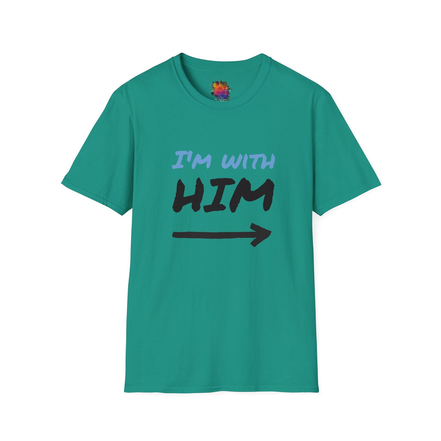 I'm With Him Unisex Softstyle T-Shirt