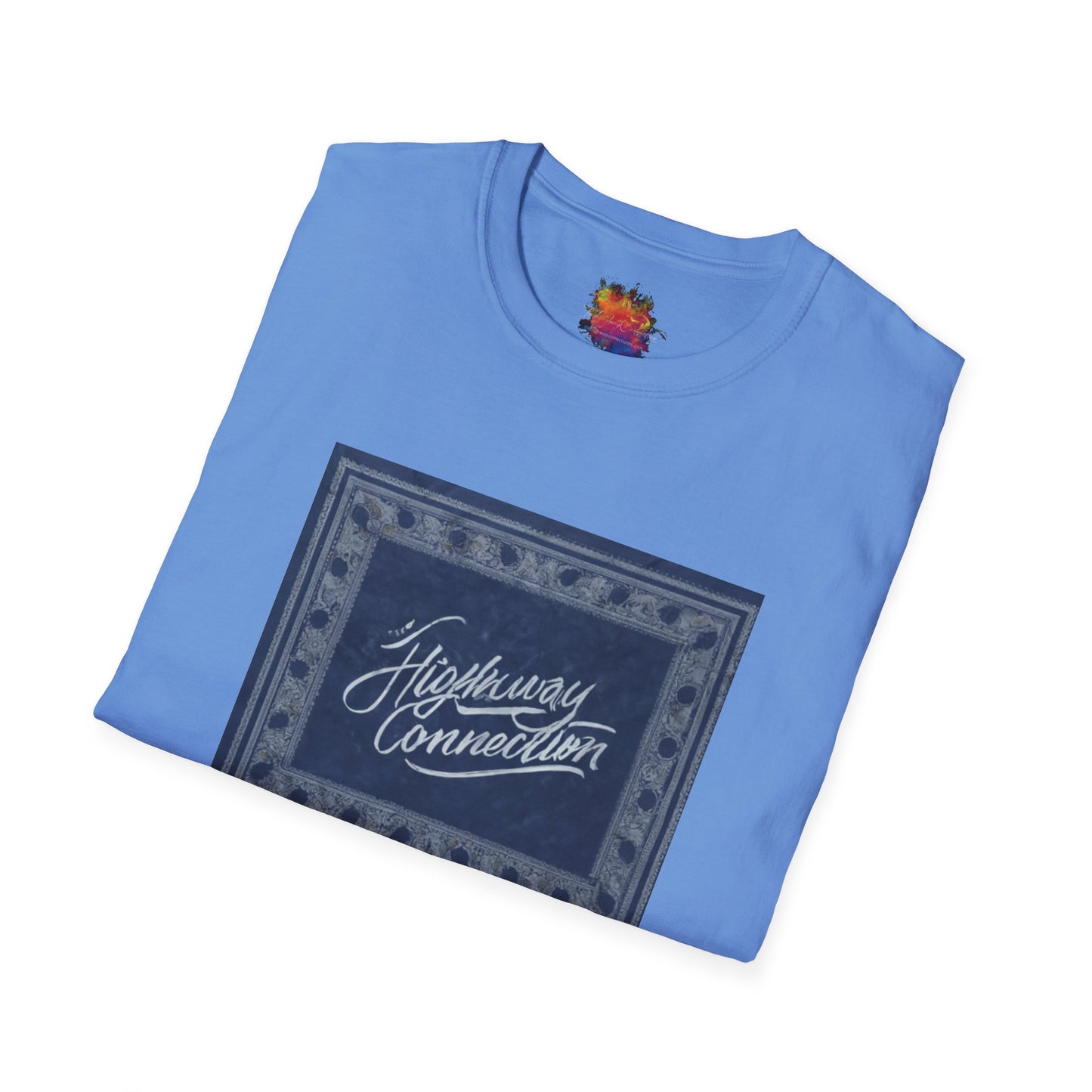 TheHighwayConnection Bandana Blue Unisex Softstyle T-Shirt