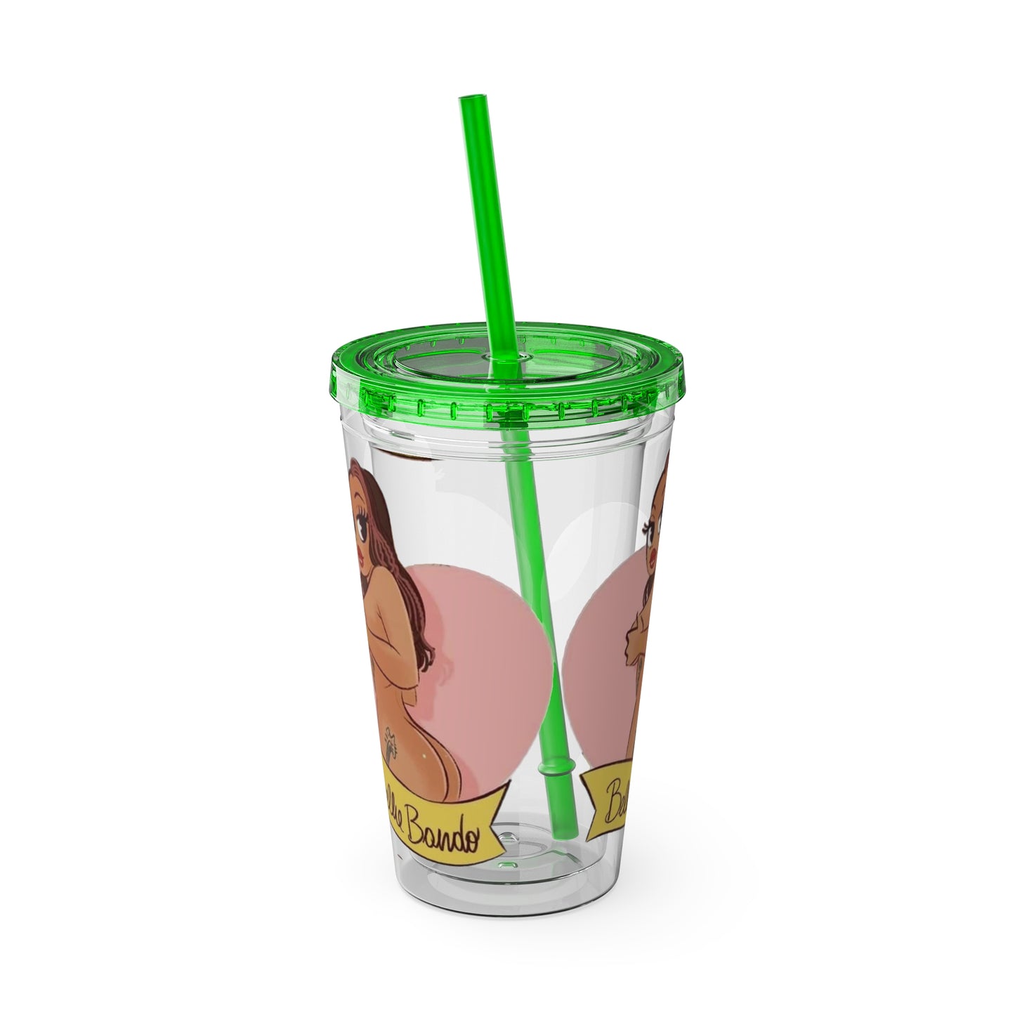 BELLIE BANDO Sexy Sunsplash Tumbler with Straw, 16oz