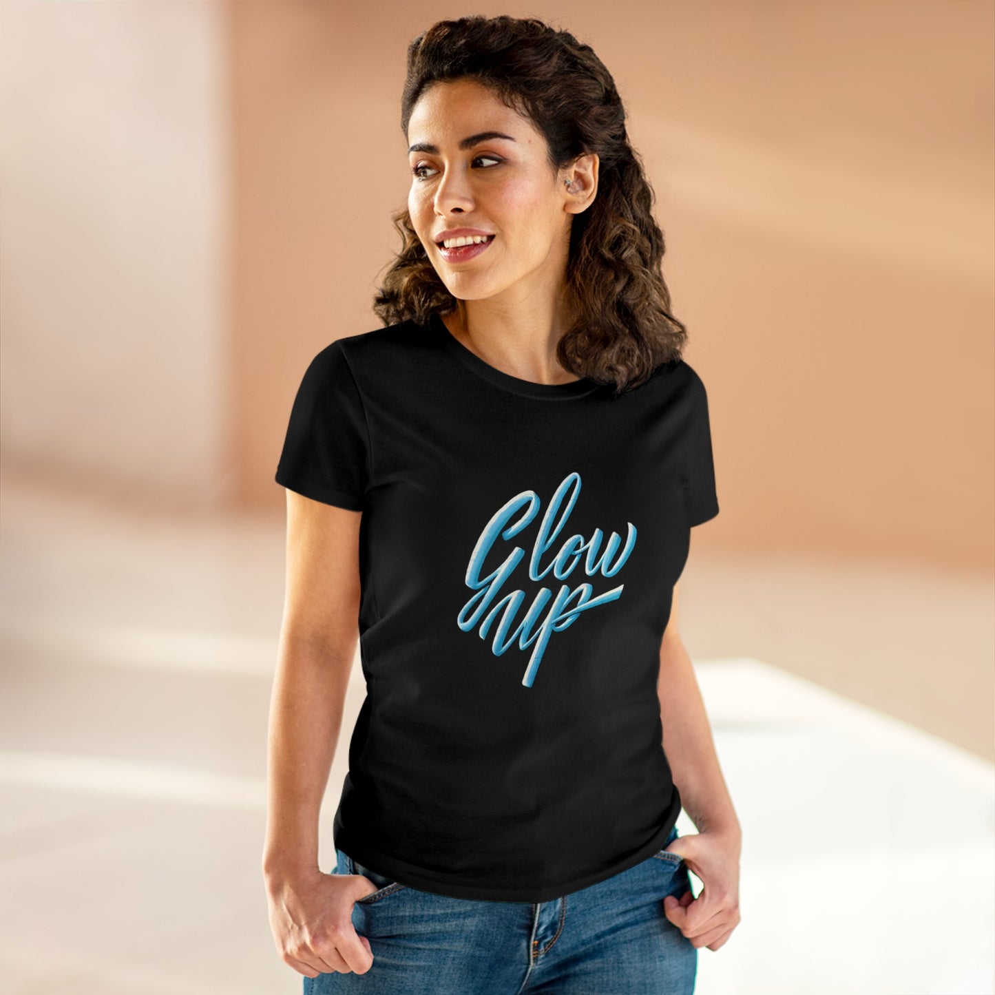 Glow Up Women's Midweight Cotton Tee