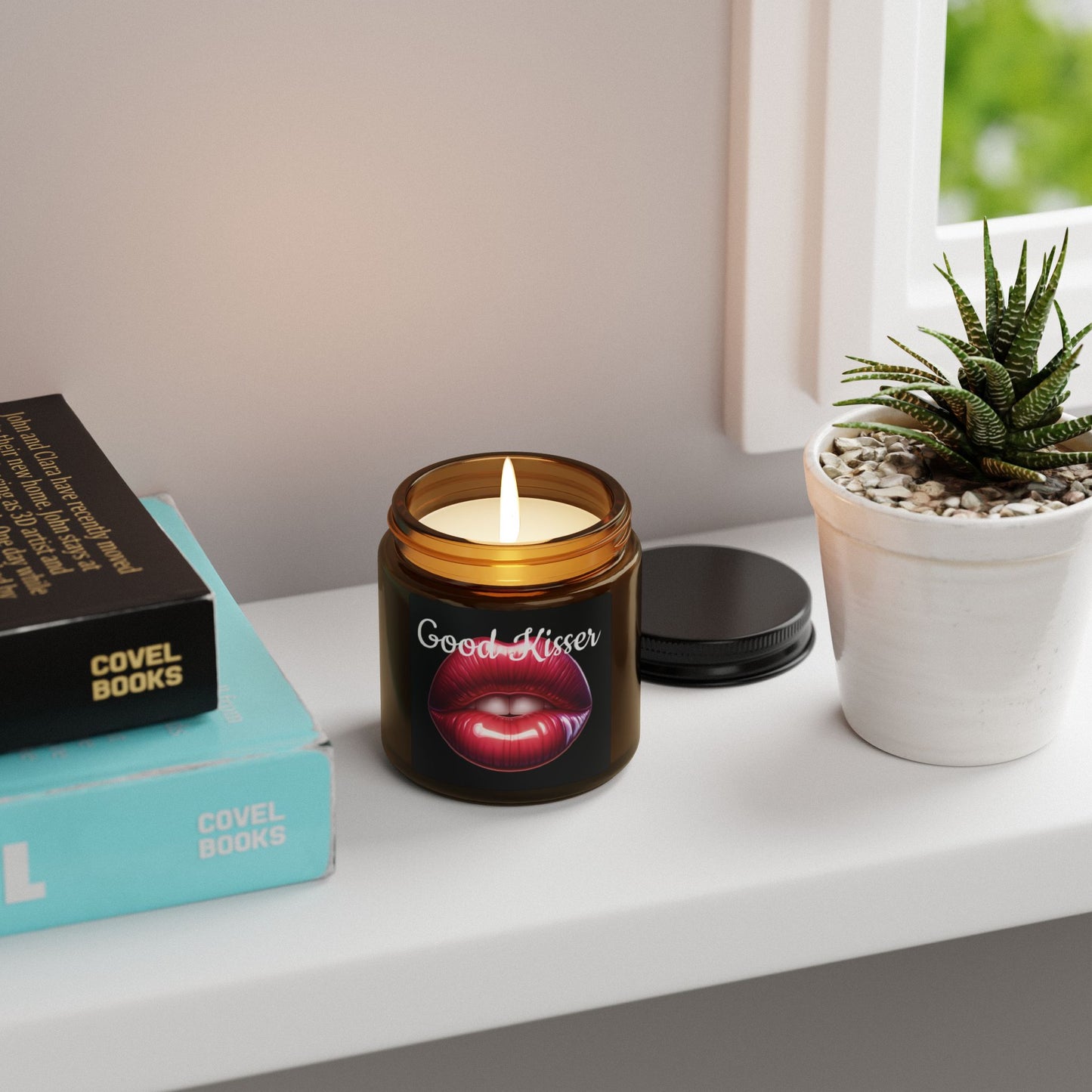 Good Kisser Scented Soy Candle (Multi-Size, Amber Jar)