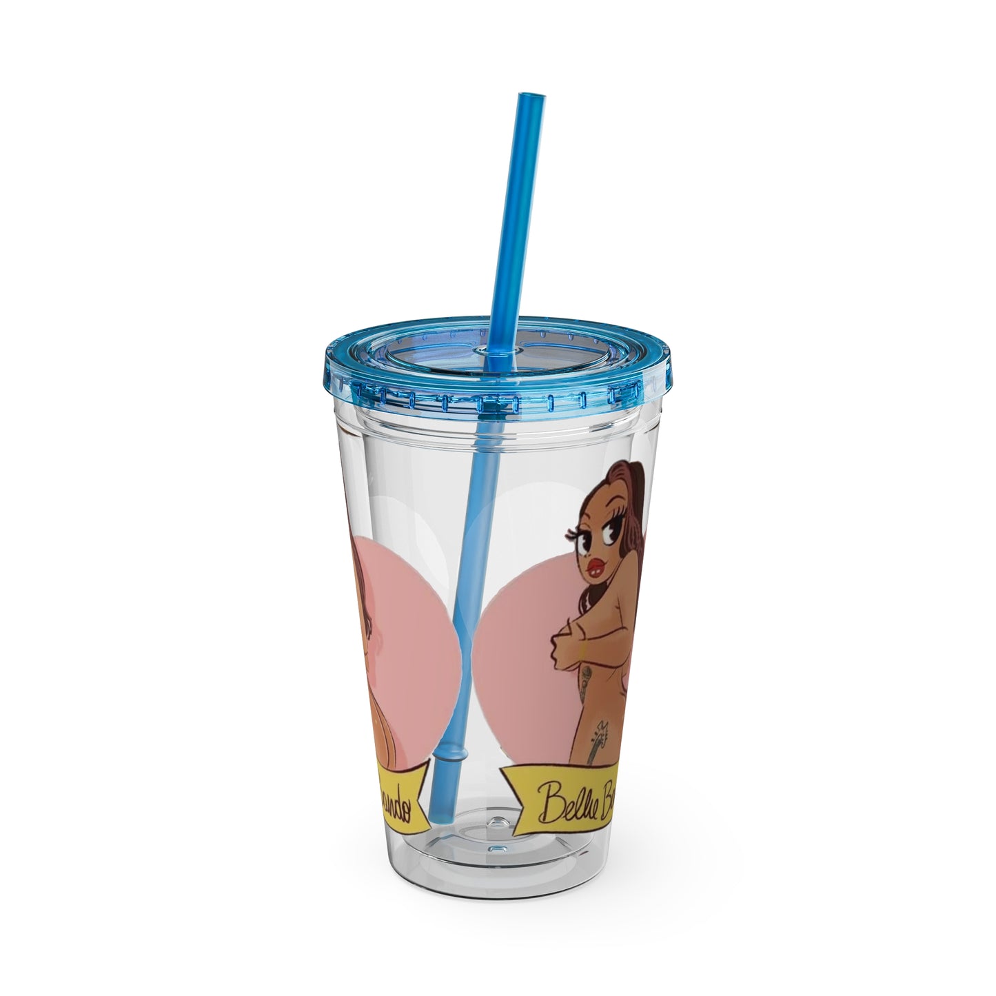 BELLIE BANDO Sexy Sunsplash Tumbler with Straw, 16oz