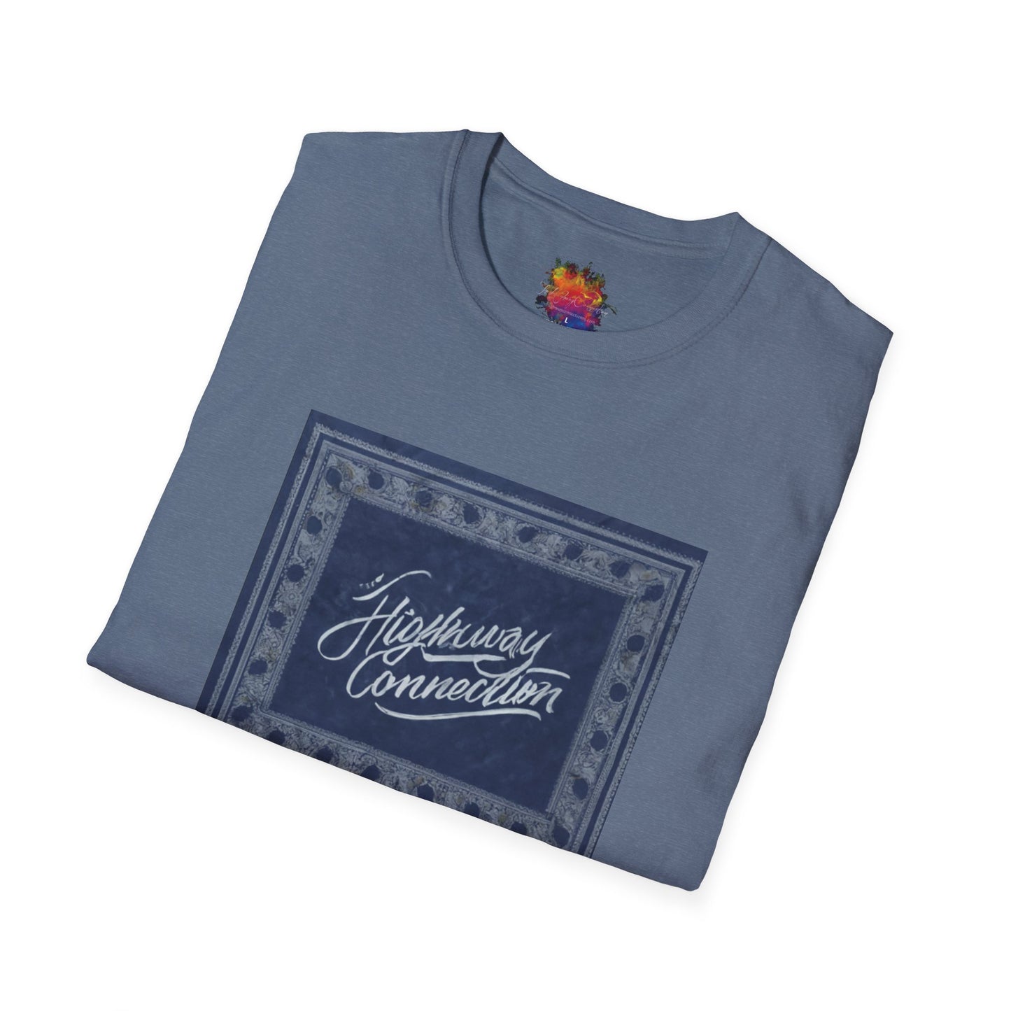 TheHighwayConnection Bandana Blue Unisex Softstyle T-Shirt