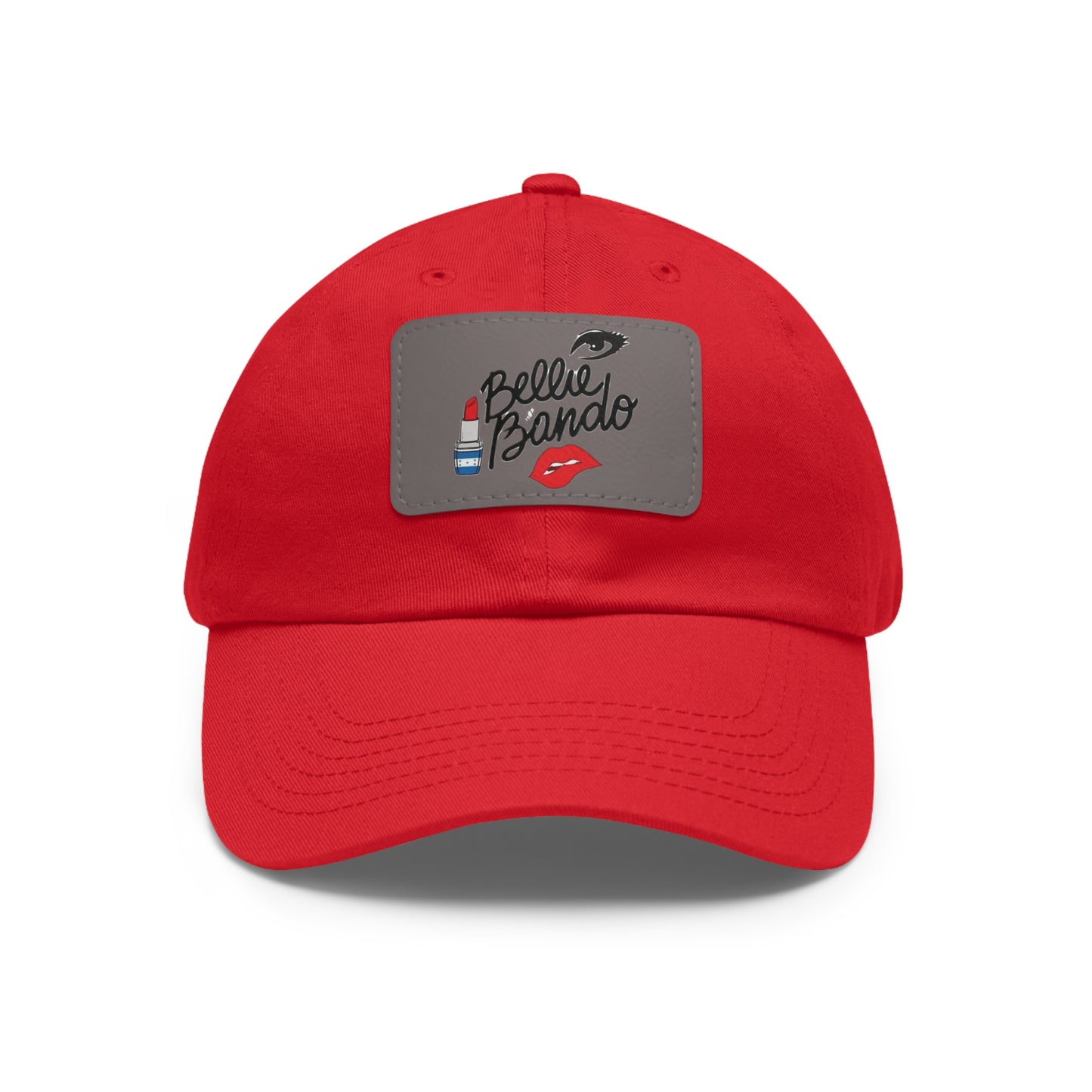 THE BELLIE BANDO Dad Hat with Leather Patch (Rectangle)