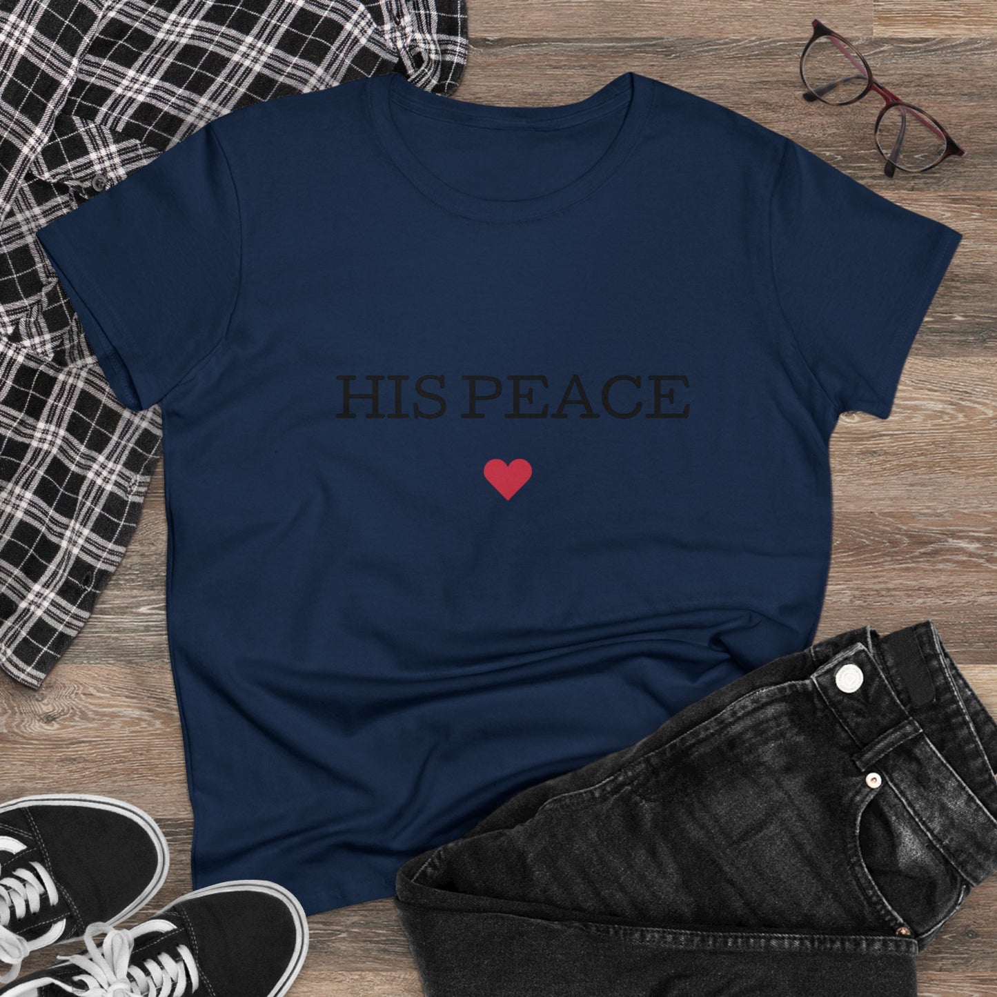 HIS PEACE Women's Midweight Cotton Tee