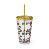 BELLIE BANDO Sunsplash Tumbler with Straw, 16oz