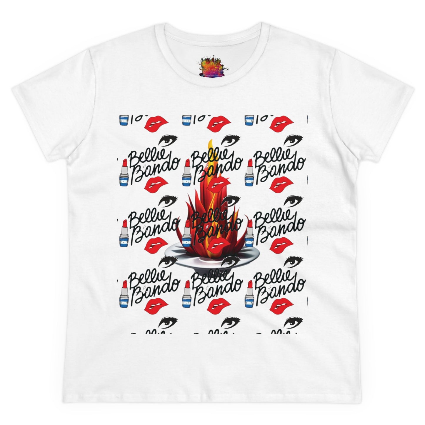 BELLIE BANDO FLAMING Women's Midweight Cotton Tee