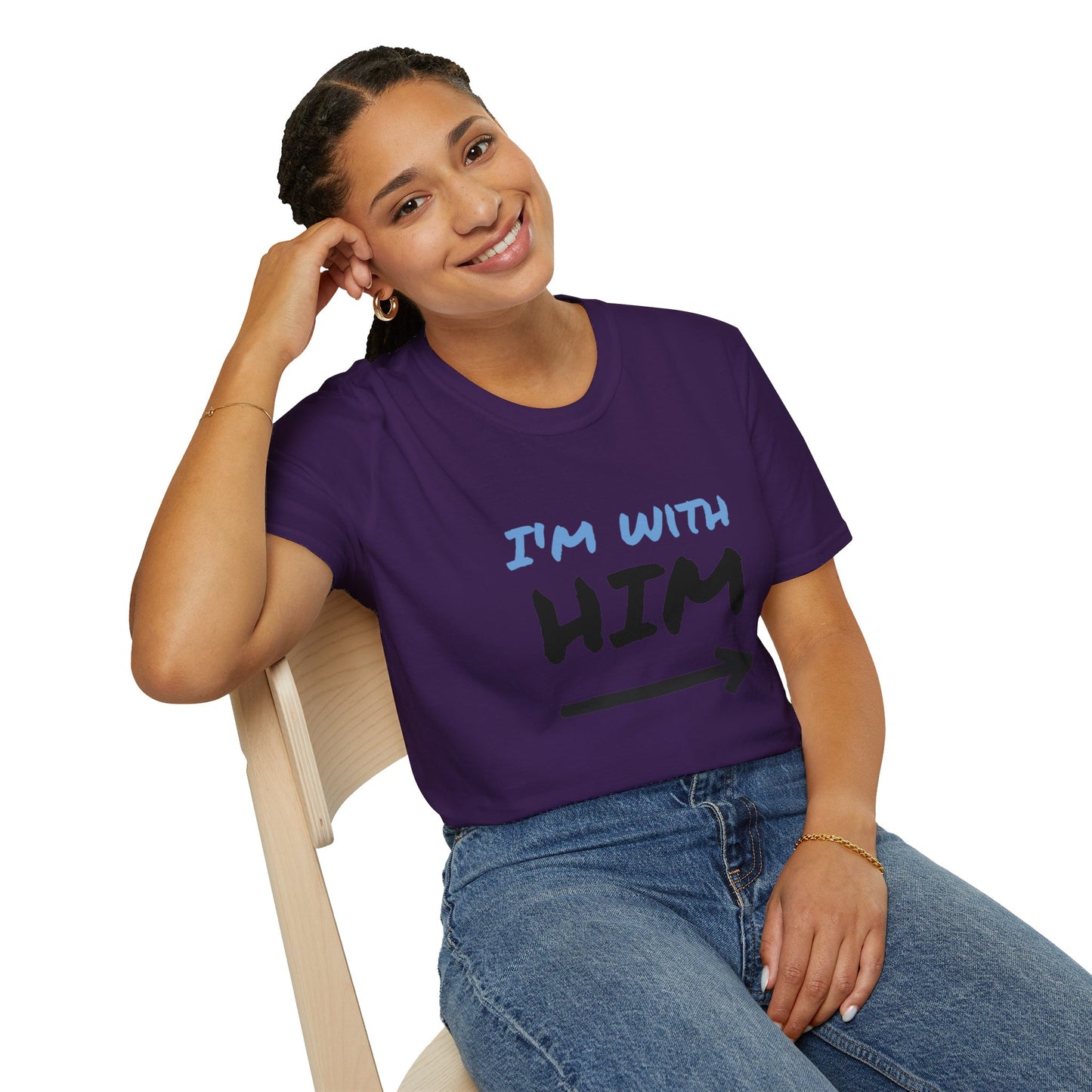 I'm With Him Unisex Softstyle T-Shirt