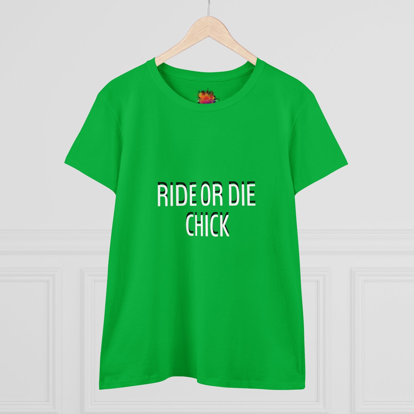 RIDE OR DIE CHICK Women's Midweight Cotton Tee