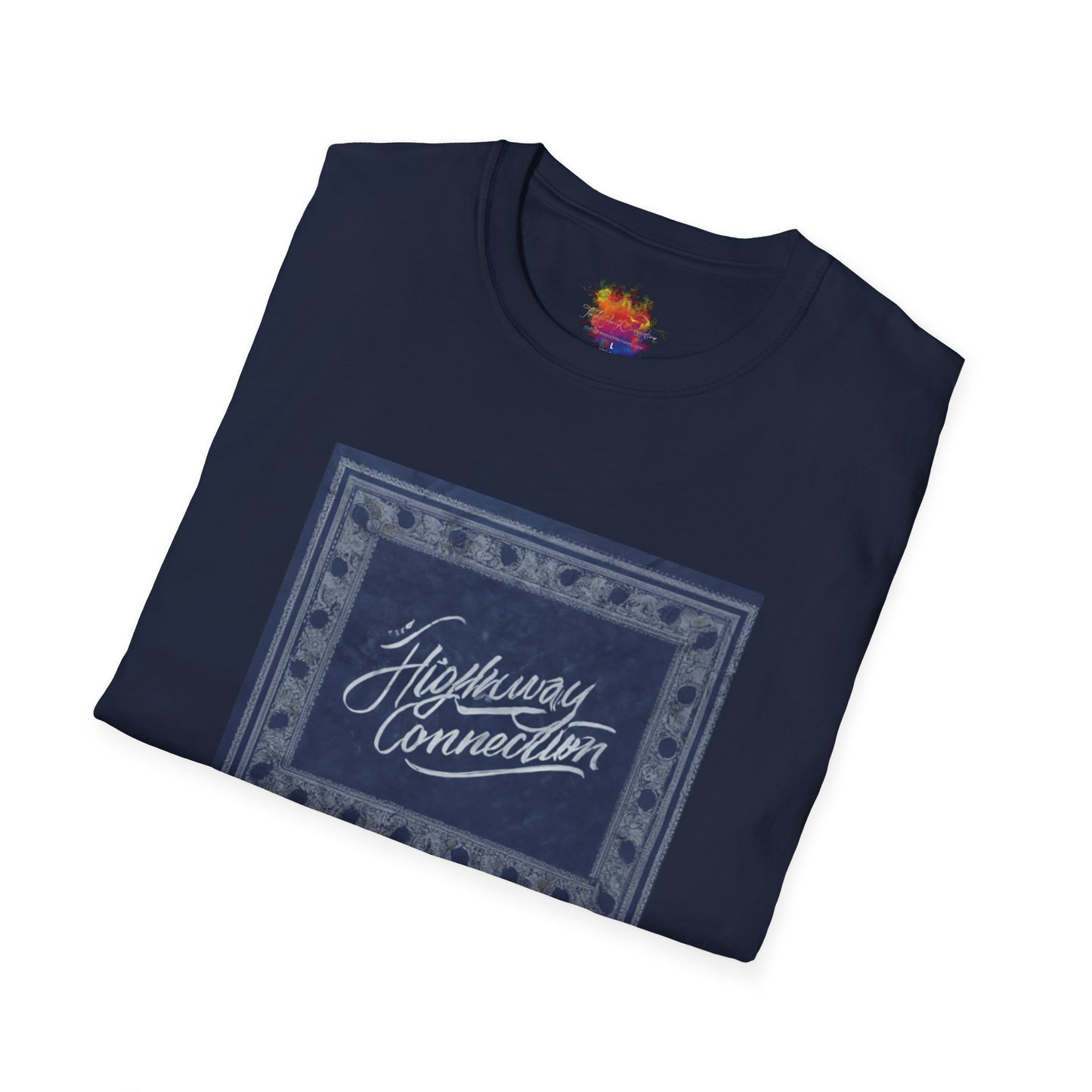 TheHighwayConnection Bandana Blue Unisex Softstyle T-Shirt