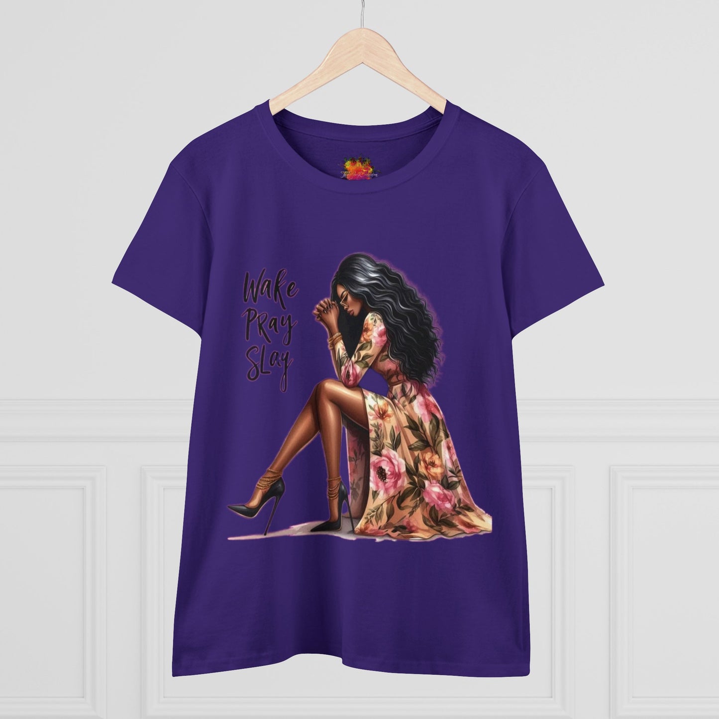 Wake, Pray, Slay..Women's Midweight Cotton Tee