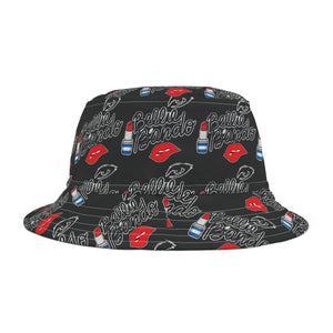 Bellie Bando Black  Bucket Hat (AOP)