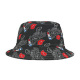 Bellie Bando Black  Bucket Hat (AOP)