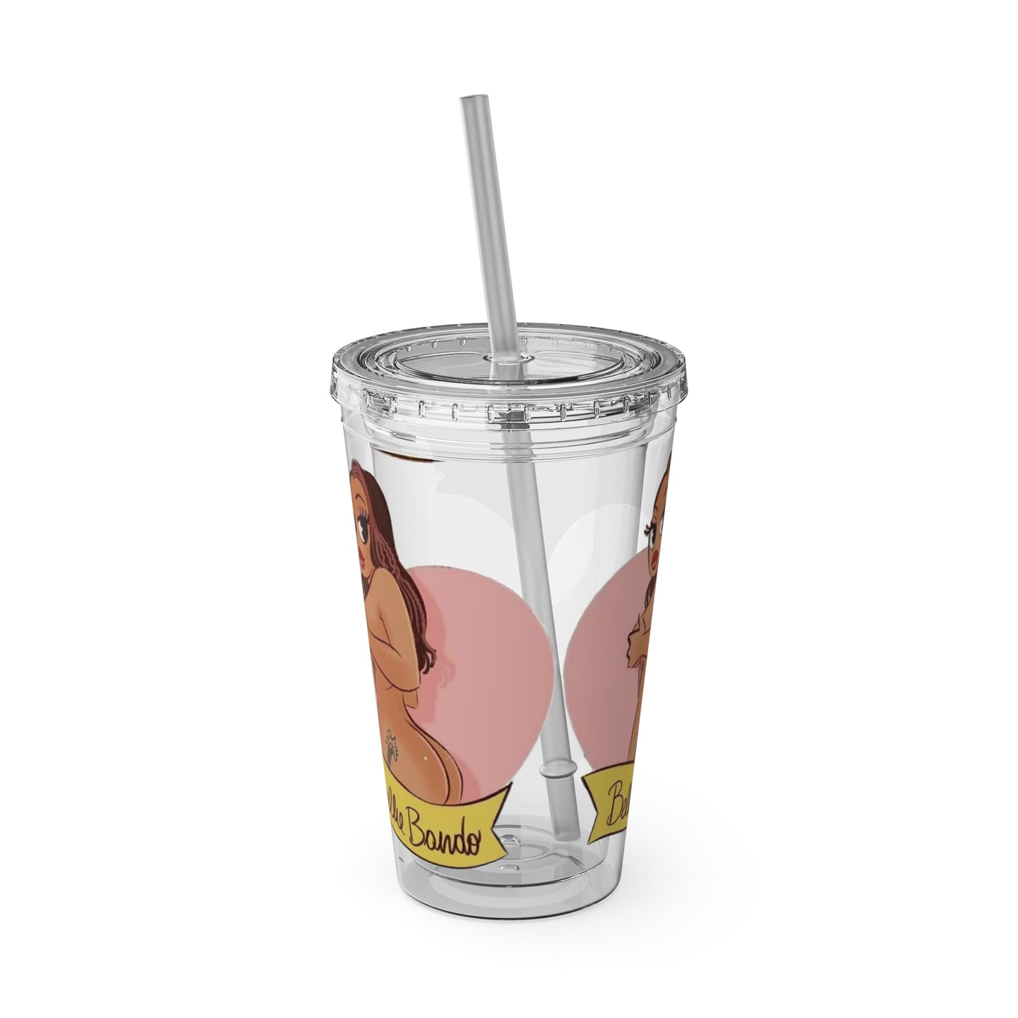 BELLIE BANDO Sexy Sunsplash Tumbler with Straw, 16oz