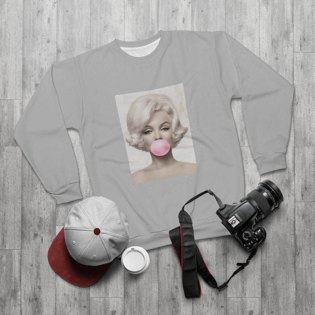 MISS BUBBLE GIRL (GRAY)  ..  AOP Unisex Sweatshirt