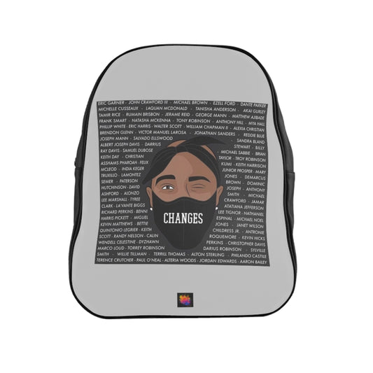 Gray & Black Changes Graphic Backpack