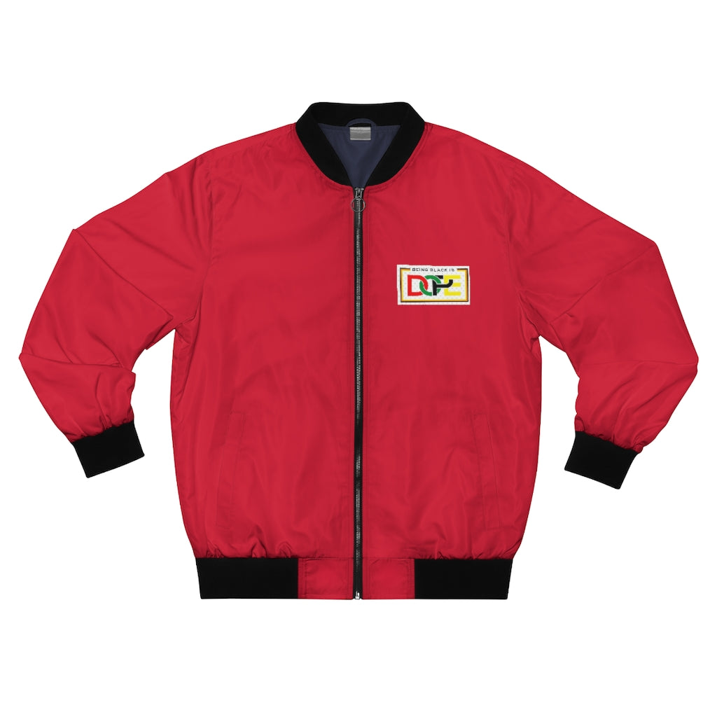 BEING BLACK IS DOPE (RED) UNISEX  AOP Bomber Jacket