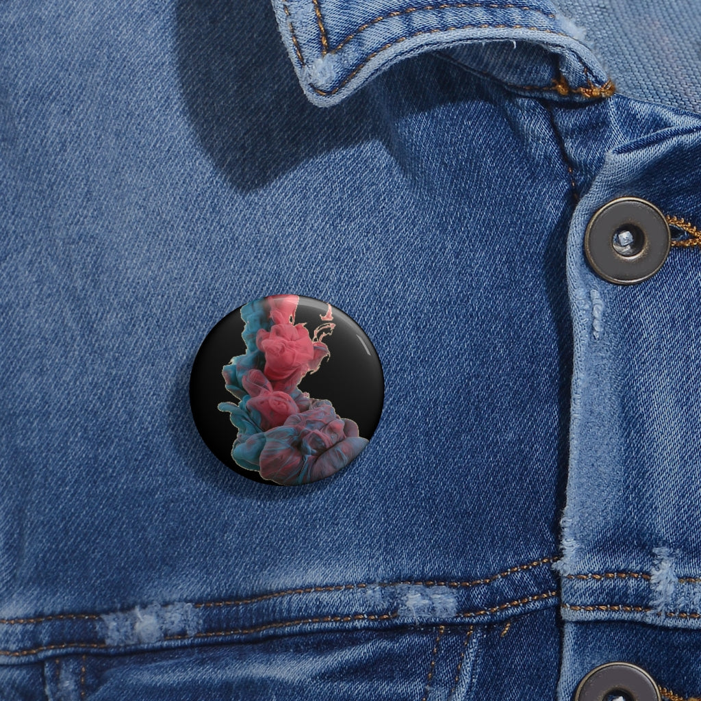 SMOKY & BLACK  Custom Pin / Button