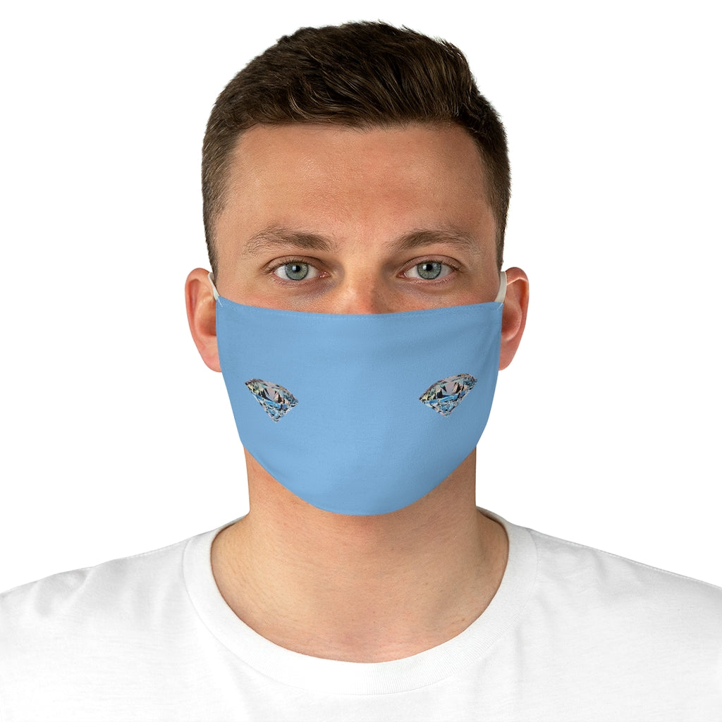 Diamonds Baby Blue  Fabric Face Mask