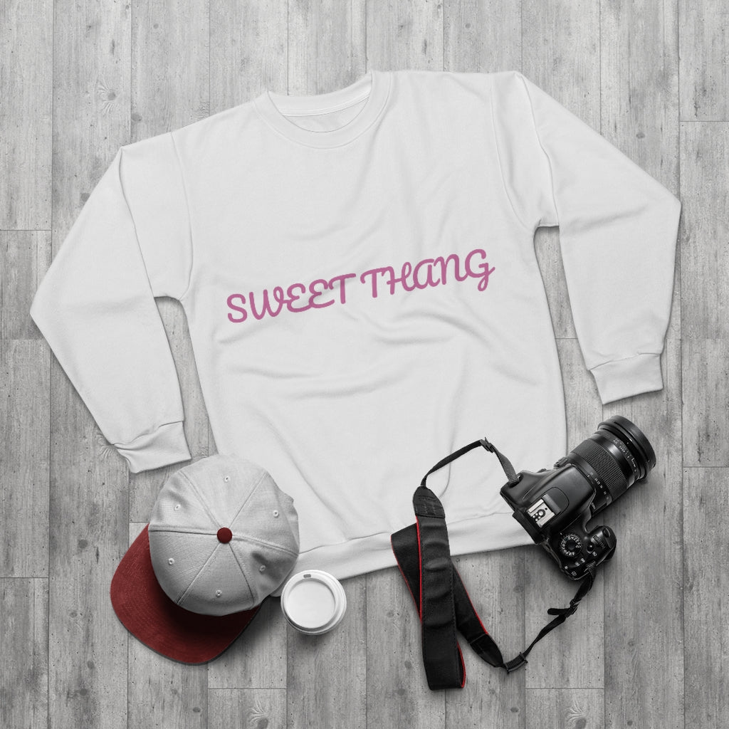 SWEET THANG (WHITE) AOP Unisex Sweatshirt