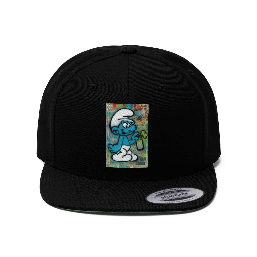 BLUE CARTOONS.. Unisex Flat Bill Hat