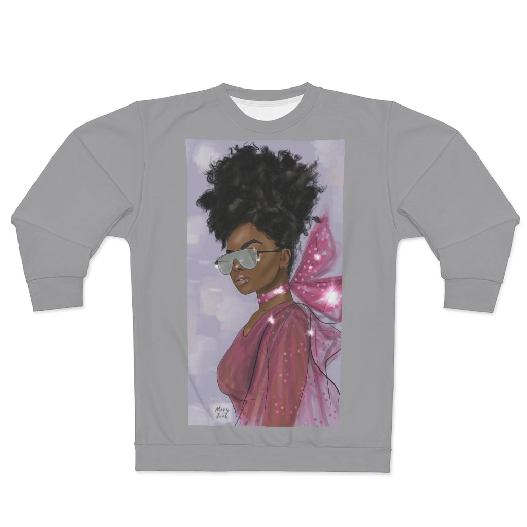 ANGEL DIVA.. (GRAY)  ..  AOP Unisex Sweatshirt