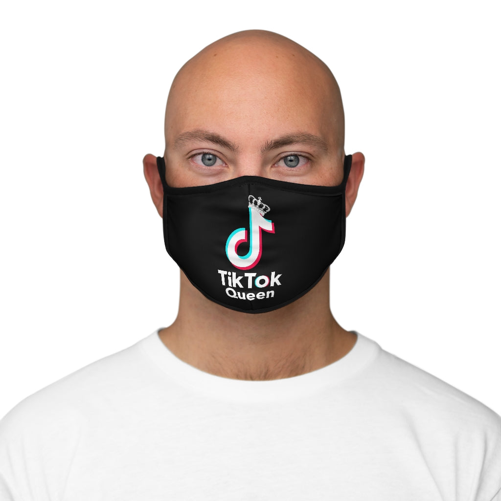 TIKTOK QUEEN BLACK Fitted Polyester Face Mask