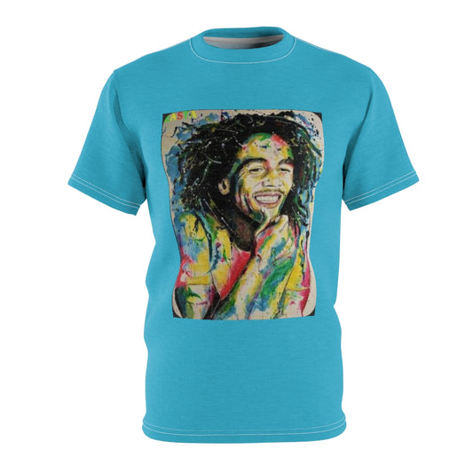 the GOD Rasta   .. (BLUE) ..  All Over Tee