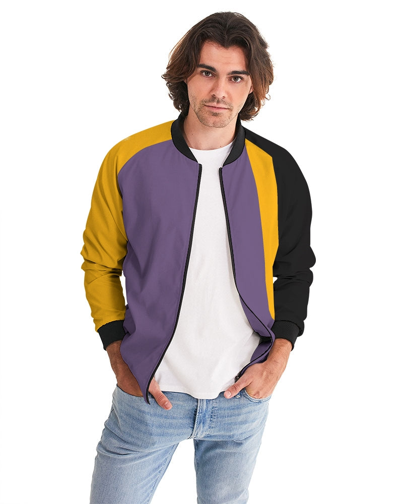 Pop Elements On Purple Men's Bomber Jacket