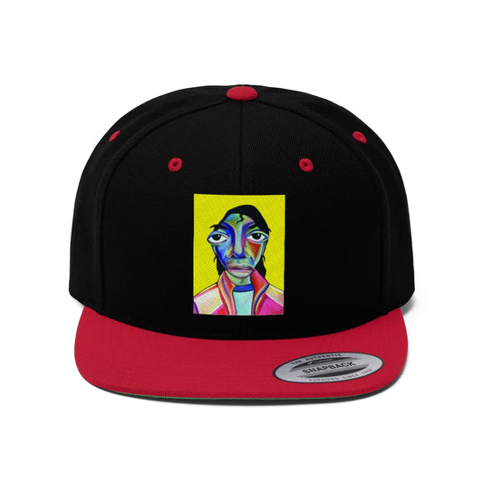 HELLO SIR J BLACK/RED Unisex Flat Bill Hat