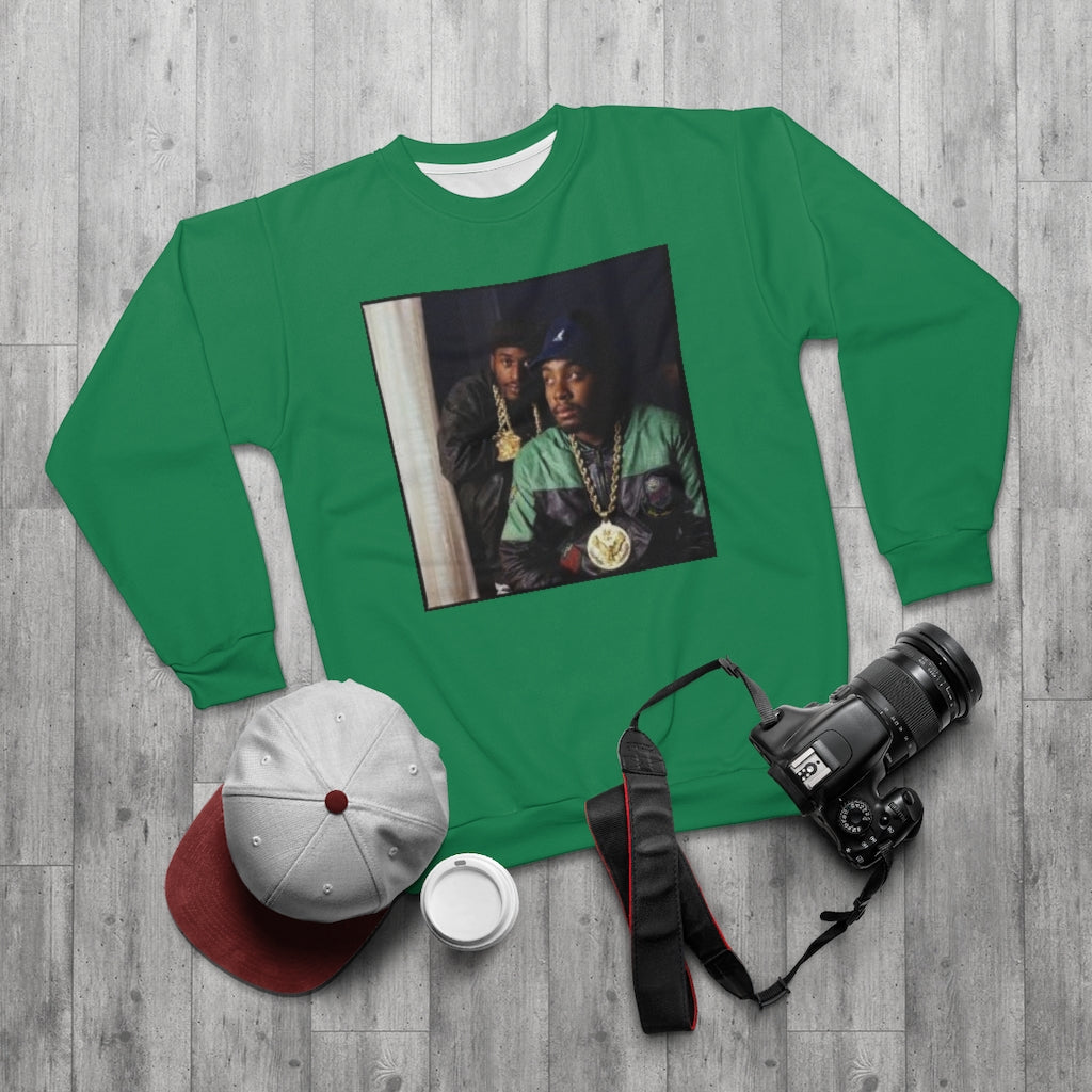 PAID IN FULL CLASSIC ERIC AND RAK . (MONEY GREEN)  ..  AOP Unisex Sweatshirt