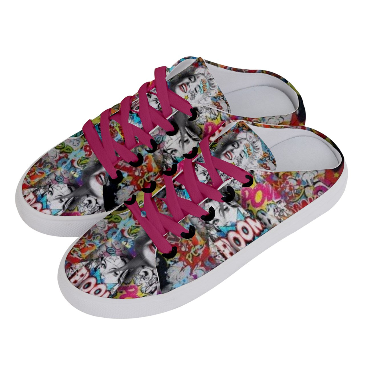 BOOM! RETRO POP Women's Half Slipper Kicks