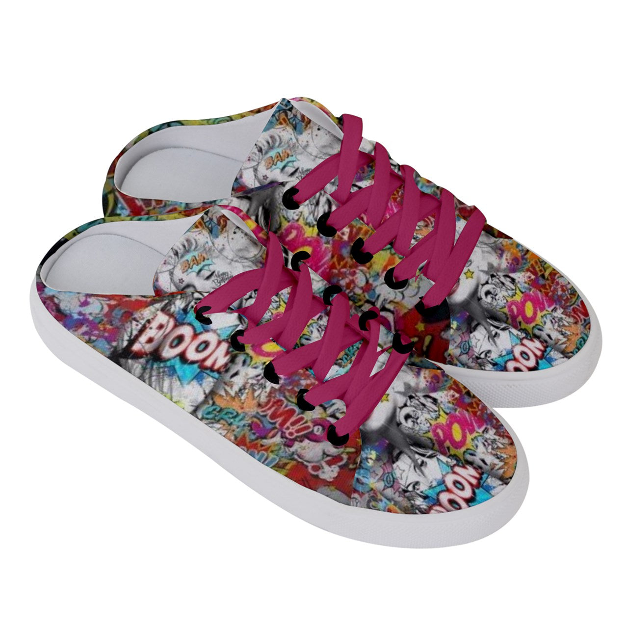 BOOM! RETRO POP Women's Half Slipper Kicks