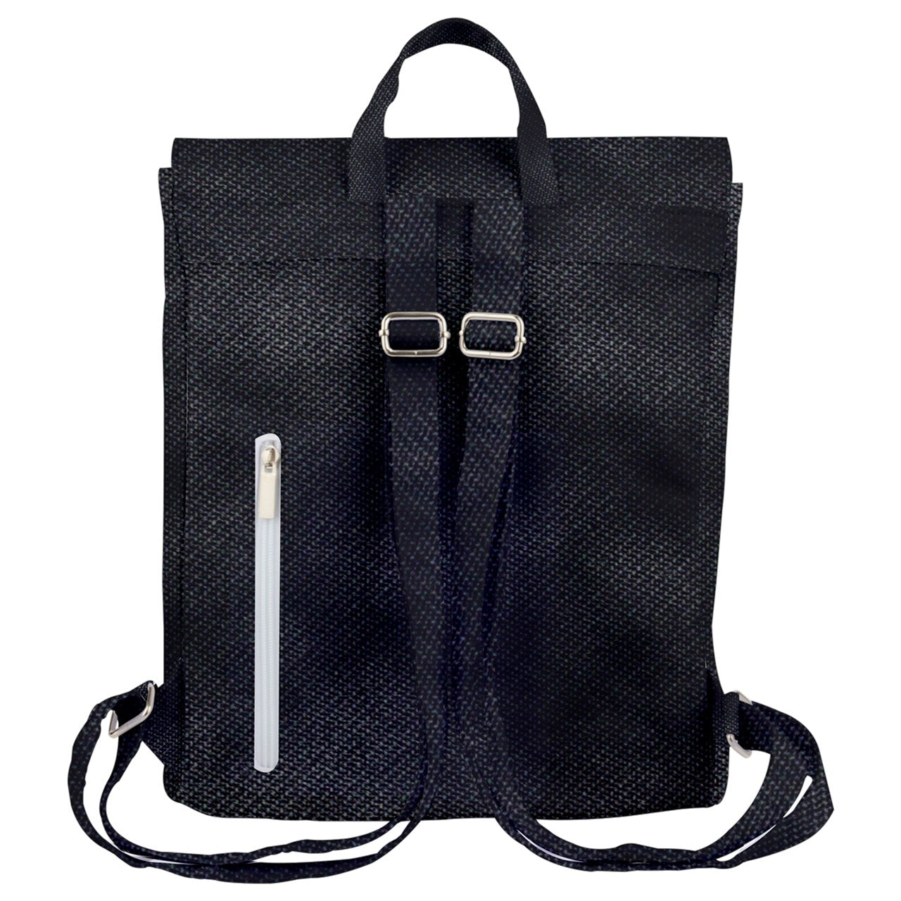 THCNJ BLACK DENIM Flap Top Backpack