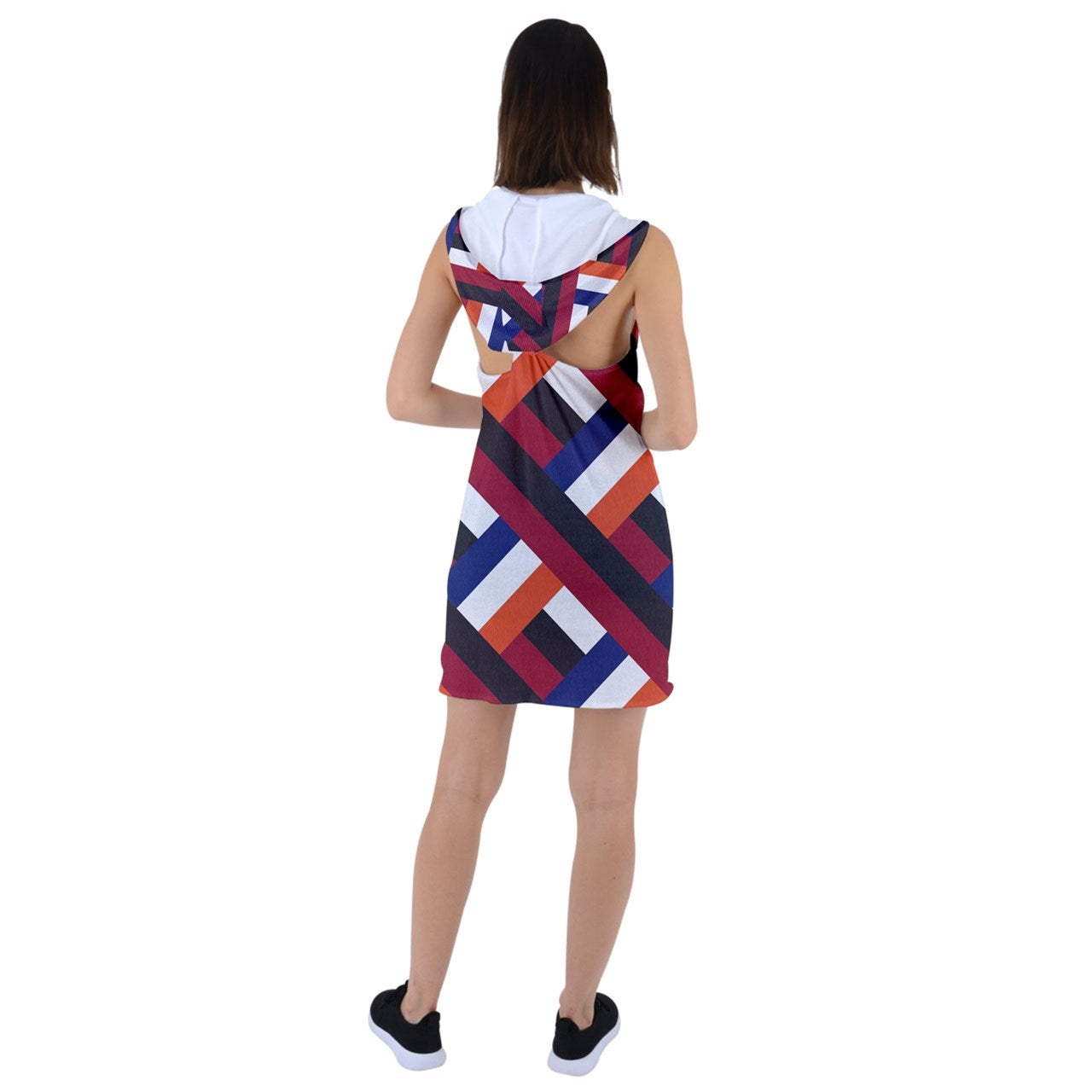 THCNJ STRIPE ME OUT Racer Back Hoodie Dress