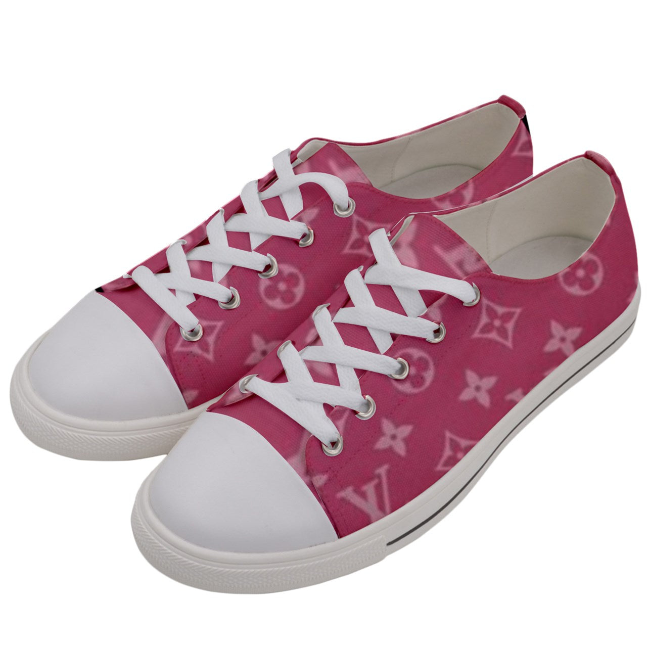 PINK THROWBACK HEAT ROCK Men's Low Top Canvas KICKS