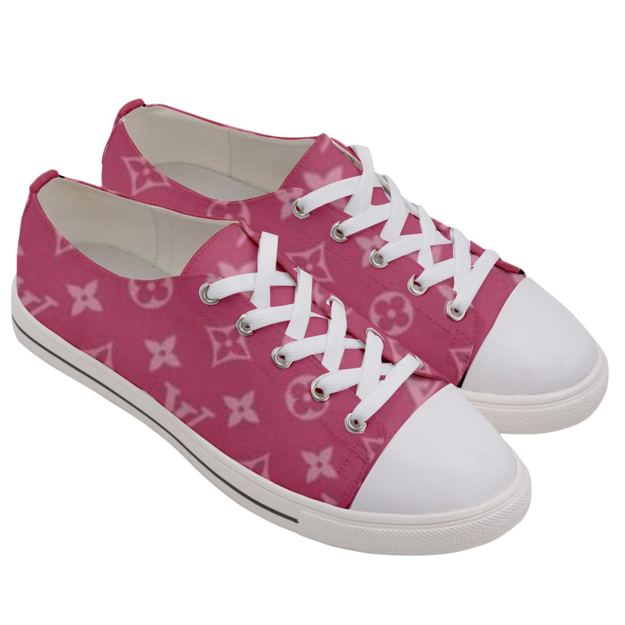 PINK THROWBACK HEAT ROCK Men's Low Top Canvas KICKS