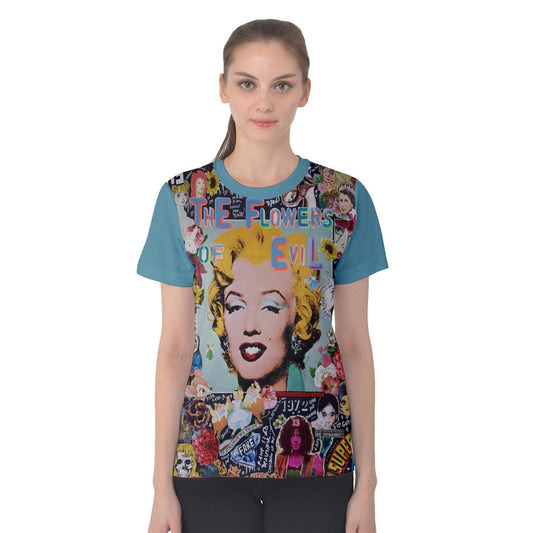 RETRO HOT POP BLUE Women's Cotton Tee