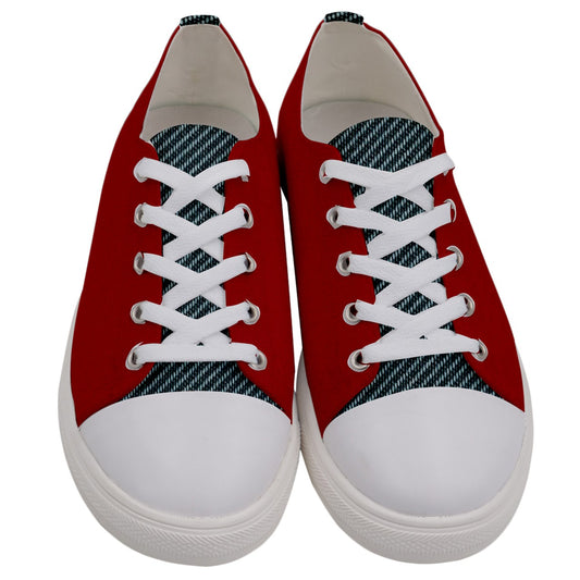 RETRO HOT RED Men's Low Top Canvas KICKS