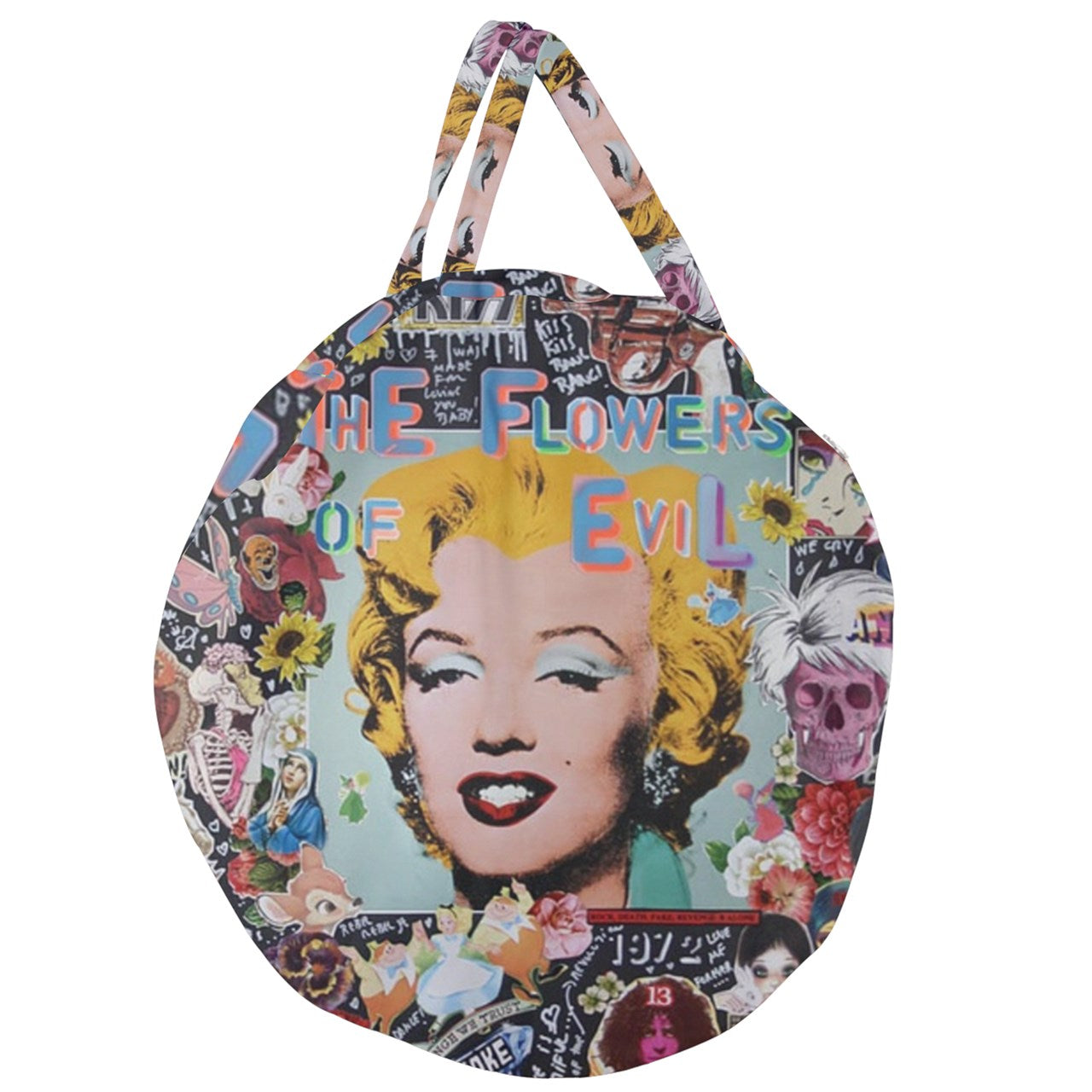 RETRO POP  Giant Round Zipper Tote