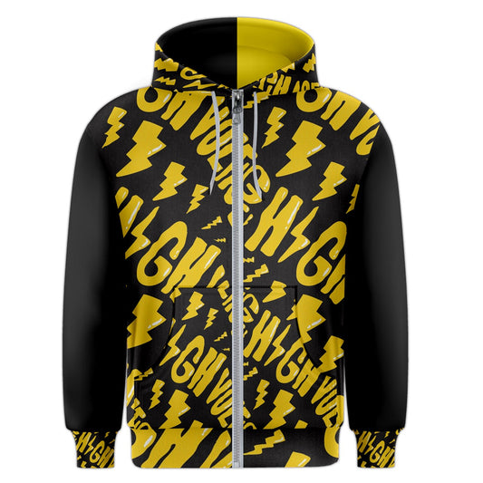 HIGH VOLTAGE Men's Zipper Hoodie