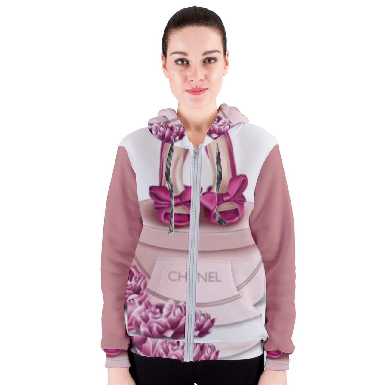 NELLY HEELS Women's Zipper Hoodie