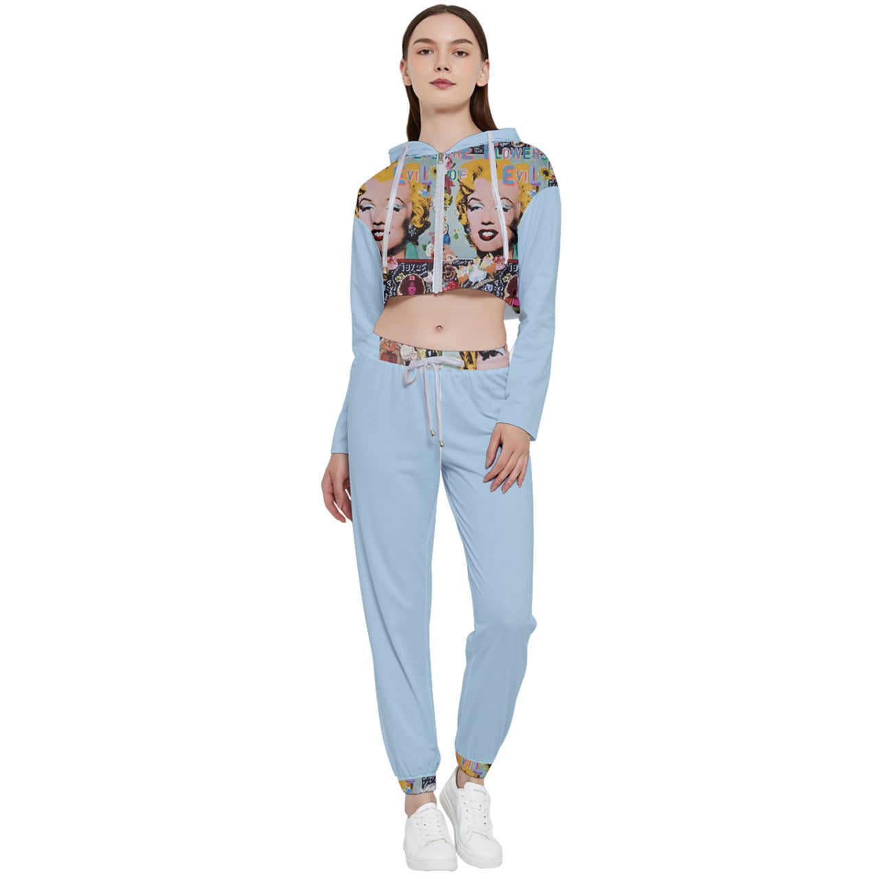 RETRO POP Cropped Zip Up Lounge Set