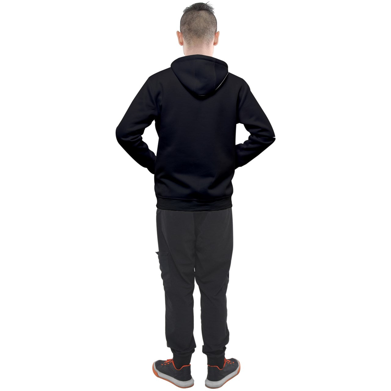 Black and Whitish Men's Pullover Hoodie