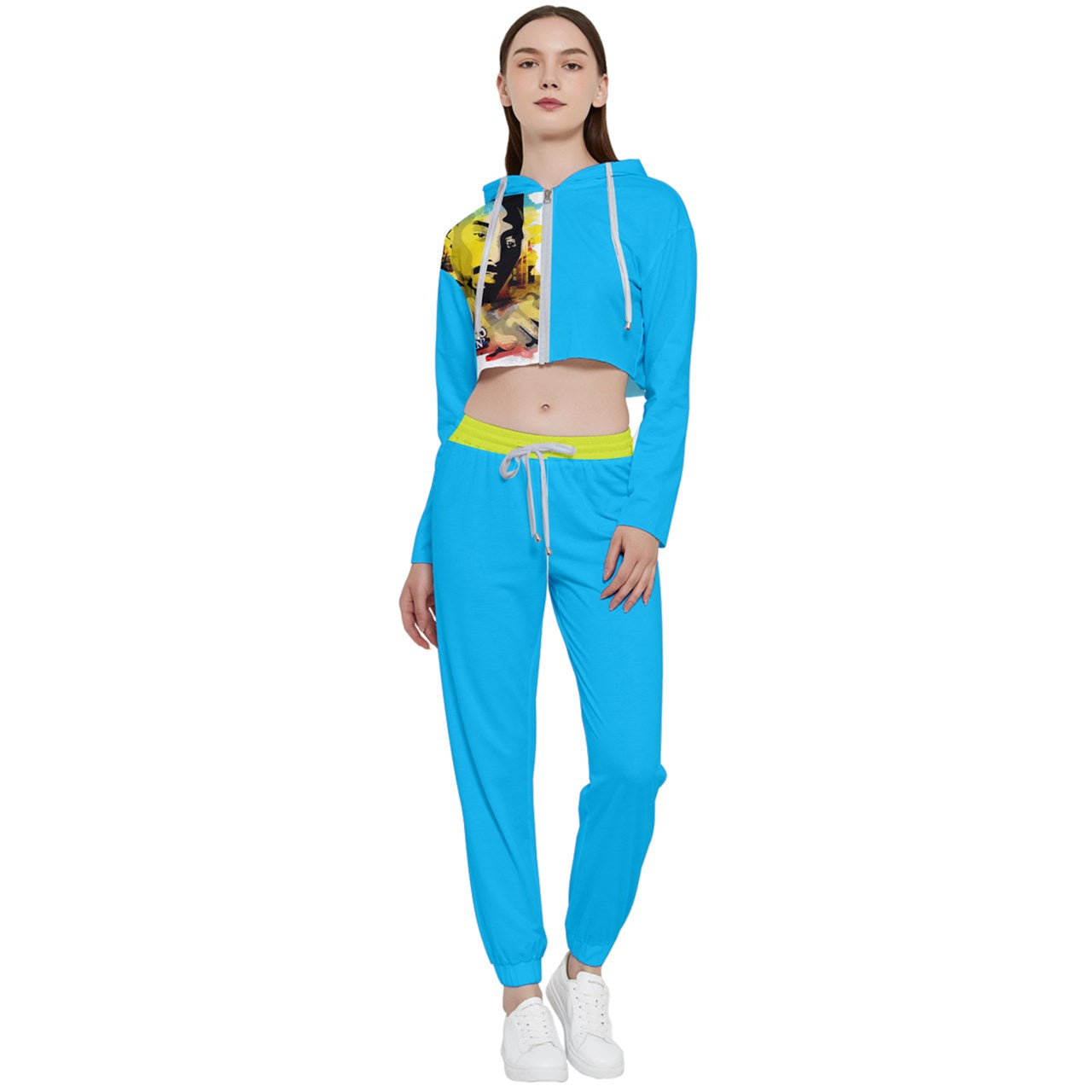 OH SO KANE  Cropped Zip Up Lounge Set